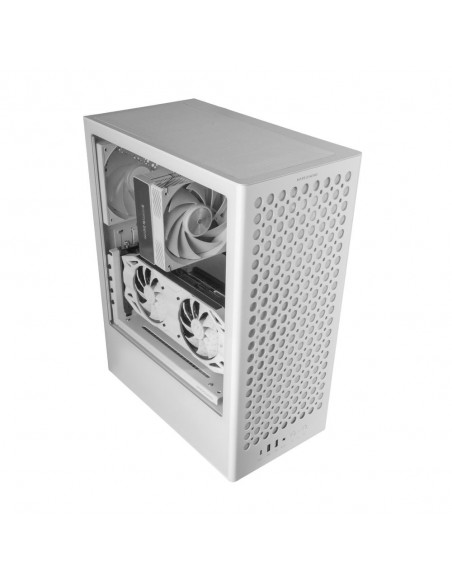 Caja ordenador mars gaming mc - t800 atx cristal templado blanca