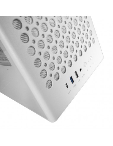 Caja ordenador mars gaming mc - t800 atx cristal templado blanca