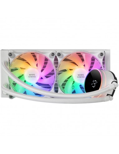 Kit refrigeracion liquida mars gaming mllcd240w frgb 2x 120mm blanco