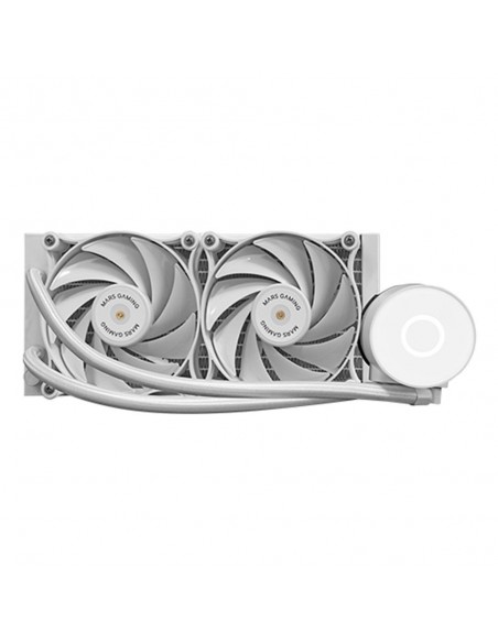 Kit refrigeracion liquida mars gaming mlpro240w 2x 120mm blanco