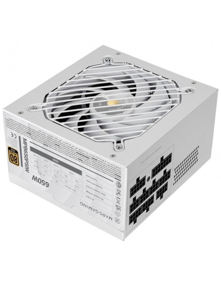 Fuente alimentacion mars gaming mpb650psi atx 650w blanca