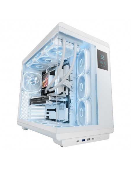 Caja ordenador mars gaming mc - revpro atx argb lcd 4.3 pulgadas cristal templado blanca Caja ordenador mars gaming mc - revpro atx argb lcd 4.3 pulgadas cristal templado blanca