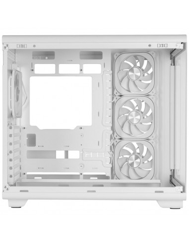 Caja ordenador mars gaming mc - revpro atx argb lcd 4.3 pulgadas cristal templado blanca
