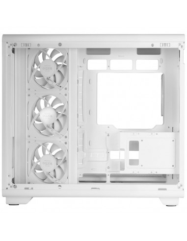 Caja ordenador mars gaming mc - revmaxw atx argb lcd 11.8 pulgadas cristal templado blanca