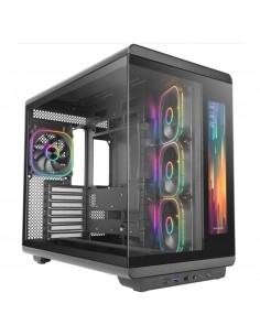 Caja ordenador mars gaming mc - revmax atx argb lcd 11.8 pulgadas cristal templado negra