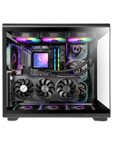 Caja ordenador mars gaming mc - revmax atx argb lcd 11.8 pulgadas cristal templado negra
