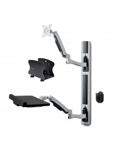 Soporte pared startech vesa hasta 27 pulgadas 100x100mm max 10kg + soportes cpu y teclado y raton