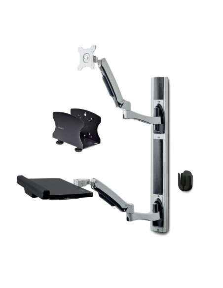 Soporte pared startech vesa hasta 27 pulgadas 100x100mm max 10kg + soportes cpu y teclado y raton