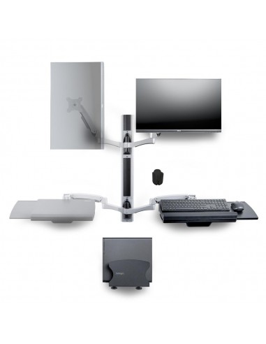 Soporte pared startech vesa hasta 27 pulgadas 100x100mm max 10kg + soportes cpu y teclado y raton