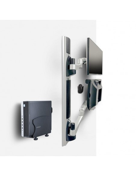 Soporte pared startech vesa hasta 27 pulgadas 100x100mm max 10kg + soportes cpu y teclado y raton