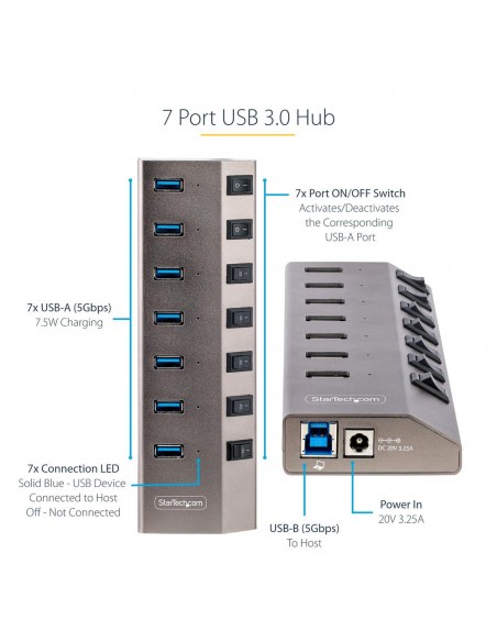 Hub startech 7 en 1 Hub startech 7 en 1