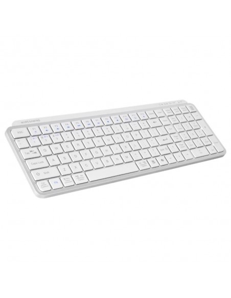Teclado mars gaming mksilenkeyswfr inalambrico blanco frances