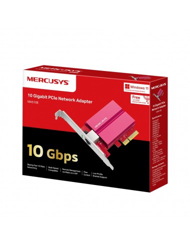 Tarjeta de red mercusys ma510e 1x rj45 pci express