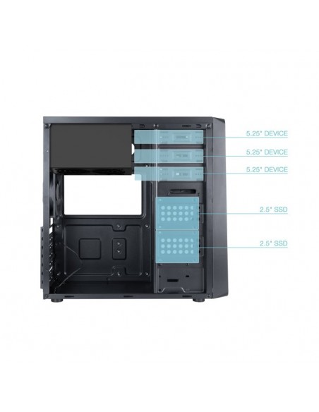 Caja ordenador tooq tqc - 5701 - sp prisma ultra atx negra + fuente 500w Caja ordenador tooq tqc - 5701 - sp prisma ultra atx negra + fuente 500w