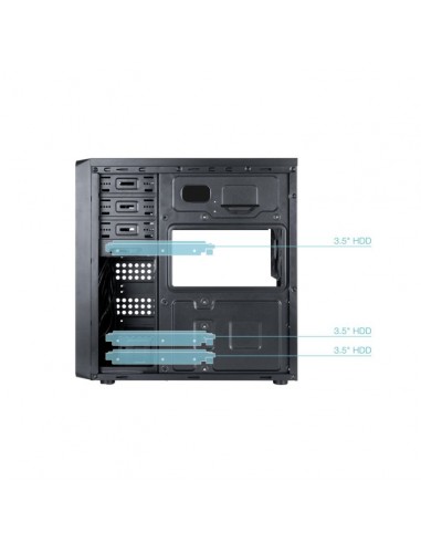 Caja ordenador tooq tqc - 5701 - sp prisma ultra atx negra + fuente 500w