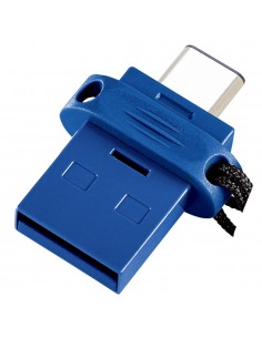 Memoria usb tipo a - usb tipo c verbatim storengo 64gb azul