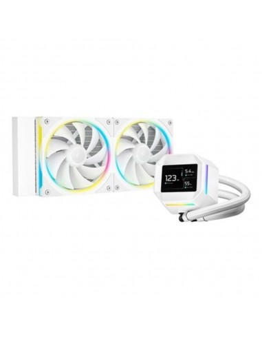 Kit refrigeracion liquida deepcool lm240 rgb 2x 120mm blanco