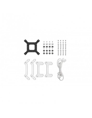 Kit refrigeracion liquida deepcool lm240 rgb 2x 120mm blanco