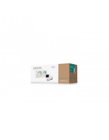 Kit refrigeracion liquida deepcool lm240 rgb 2x 120mm blanco