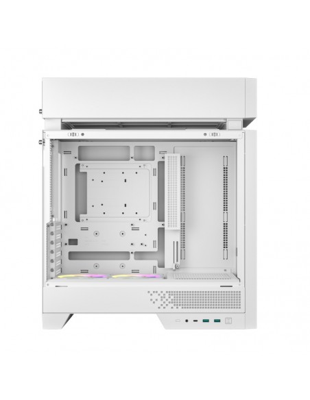 Caja ordenador gaming deepcool cl660 atx argb cristal templado blanca y madera