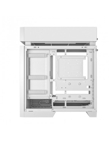 Caja ordenador gaming deepcool cl660 atx argb cristal templado blanca y madera