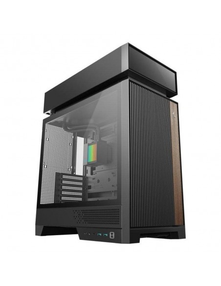 Caja ordenador gaming deepcool cl660 atx argb cristal templado negra y madera