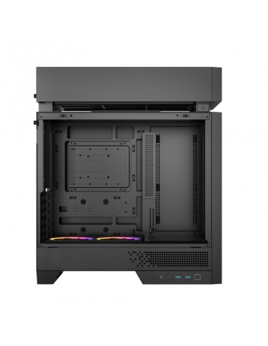 Caja ordenador gaming deepcool cl660 atx argb cristal templado negra y madera