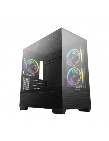 Caja ordenador gaming deepcool cg380u matx argb cristal templado negra