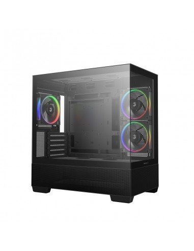 Caja ordenador gaming deepcool cg380u matx argb cristal templado negra