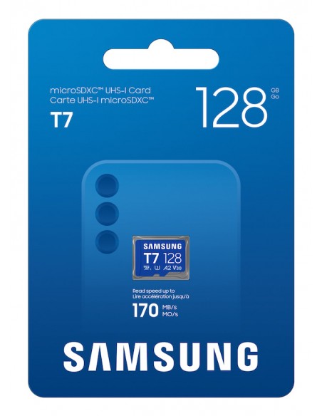 Tarjeta memoria micro sd samsung 128gb sdxc t7 clase10 u3 v30 a2 Tarjeta memoria micro sd samsung 128gb sdxc t7 clase10 u3 v30 a2