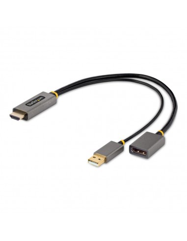 Adaptador hdmi a displayport - usb tipo a startech 0.30m - macho - macho - hembra - gris