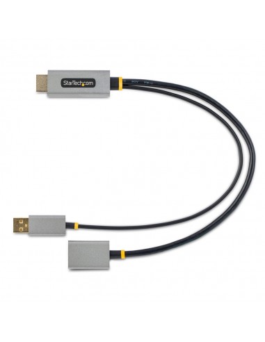 Adaptador hdmi a displayport - usb tipo a startech 0.30m - macho - macho - hembra - gris