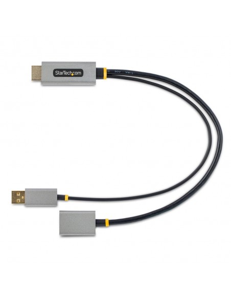 Adaptador hdmi a displayport - usb tipo a startech 0.30m - macho - macho - hembra - gris