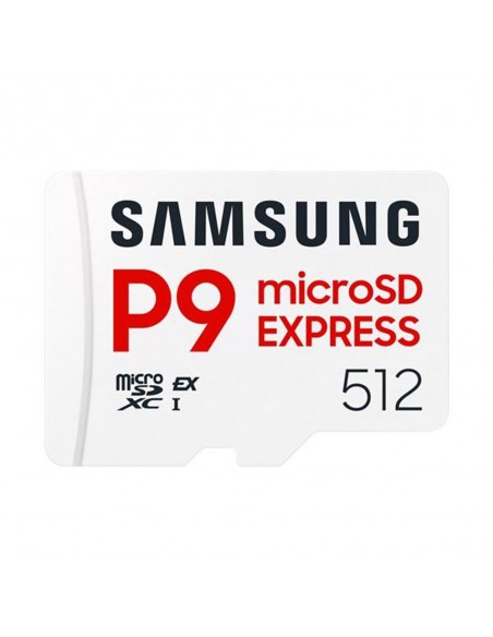 Tarjeta memoria micro sd express samsung 512gb sdxc p9 clase 10 u3 v30 a1