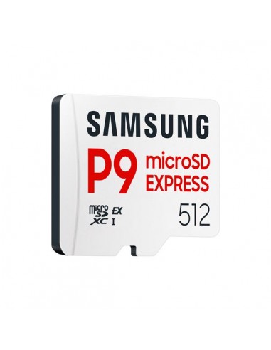 Tarjeta memoria micro sd express samsung 512gb sdxc p9 clase 10 u3 v30 a1