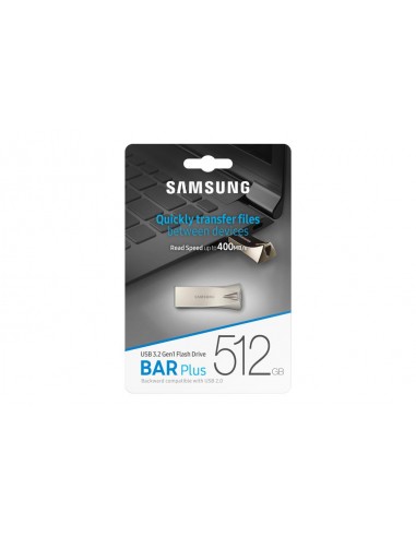 Memoria usb samsung usb 3.1 512gb bar plus champaign silver