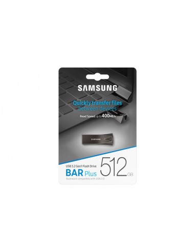 Memoria usb samsung usb 3.1 512gb bar plus titan gray