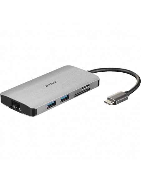 Hub d - link dub - m810 3 usb 3.0 hdmi rj45 usb tipo c lector sd microsd