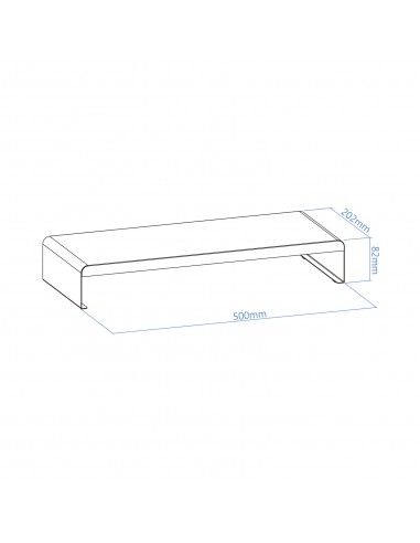 Elevador soporte de monitor tooq metalico negro