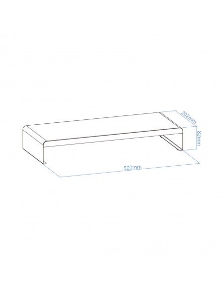 Elevador soporte de monitor tooq metalico negro Elevador soporte de monitor tooq metalico negro