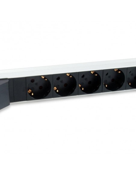 Regleta equip rack 19 pulgadas 1u 6 tomas shucko con cable magnetotermico 1.8m Regleta equip rack 19 pulgadas 1u 6 tomas shucko con cable magnetotermico 1.8m