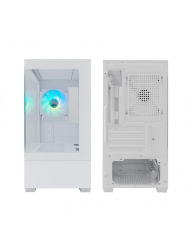 Caja ordenador gaming coolbox gm200 vision lite matx argb cristal templado blanco