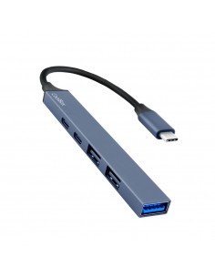Minidock coolbox 5 aluminio usb - c + pd 100w - 2x usb - a - 1x usb - c - 1x usb - a 3.2 gen1
