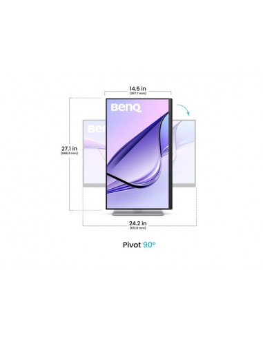 Monitor led 27 pulgadas benq ma270up ips - 4k uhd - hdmi - usb tipo c - 60hz - 5ms - vesa 100x100