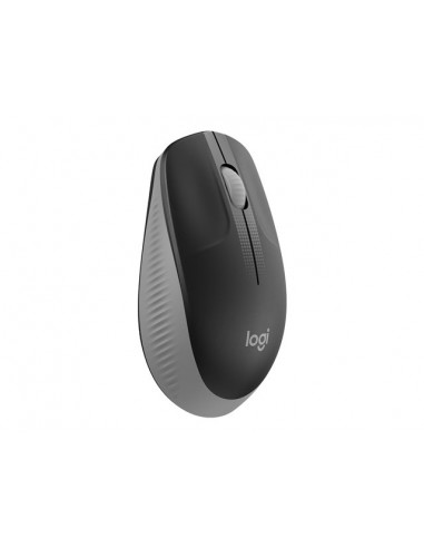 Mouse raton logitech m190 full size optico wiireles inalambrico gris claro