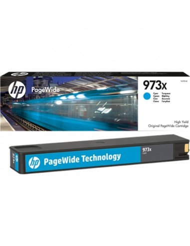 Cartucho tinta hp original cartridge nº 973x cian pagewide f6t81ae
