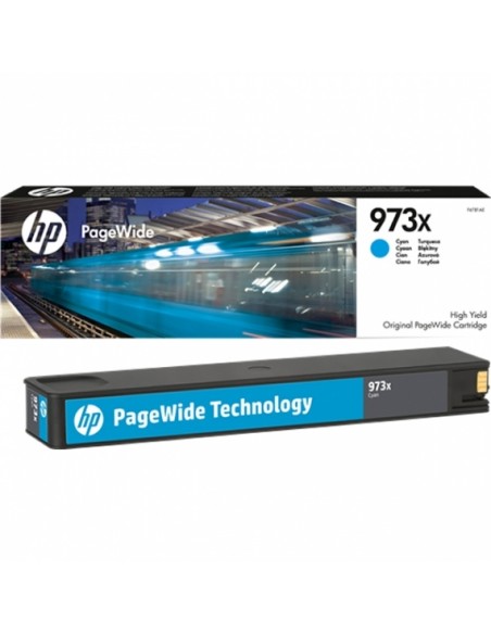 Cartucho tinta hp original cartridge nº 973x cian pagewide f6t81ae