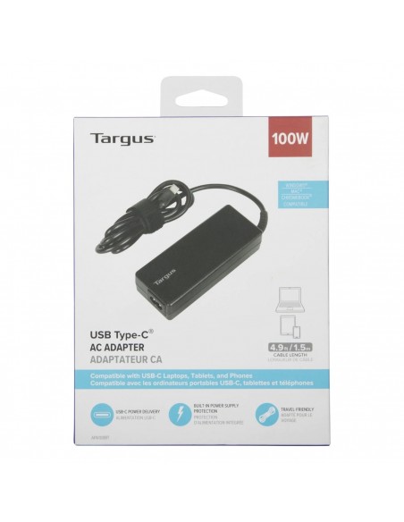 Cargador de corriente universal targus 100w usb tipo c Cargador de corriente universal targus 100w usb tipo c