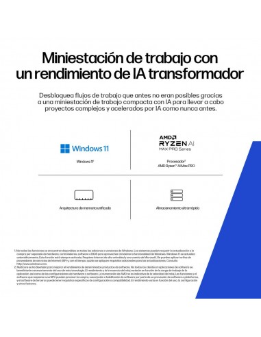 Mini ordenador hp z2 mini g1a wsl2 ds raimp - 390 32gb ssd 1tb