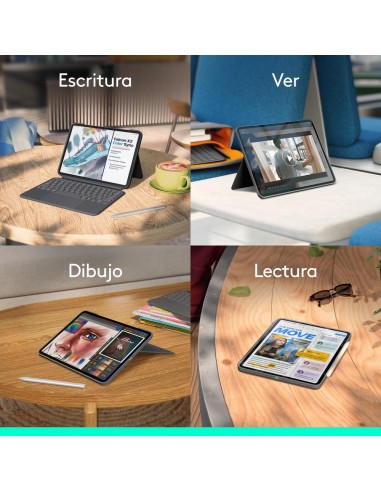Funda logitech combo touch para con teclado para ipad pro m4 11 pulgadas grafito